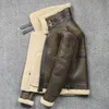 Мужская зимняя куртка из искусственного меха 2023, зимняя куртка из натуральной кожи из овчины из натуральной овчины, куртки в стиле рок, высокое качество, мужские пальто-бомберы B3 231218
