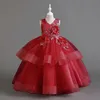 Robes de fille Annabelle fleur robe de cérémonie pour mariage princesse bouffante luxe manches courtes élégant fête S mode