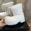 Alasca ski botas baixas paris moda homens mulheres skiwear botas de neve designer plataforma preto branco sapatos tamanho 35-44