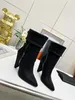 Niki Booties Designer Pointed Toe Ankle Boots Luxury Stacked Cone Heel Boot Suede Ankle boots Smooth Leather Women Ladies Fashion shoes Folded Shaft