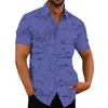 Men's Casual Shirts 2023 Hawaiian Woods Short-sleeved Shirt 3D Printed Explosion