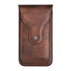 Waist Bags Vintage Leather Bag Phone Pouch Belt Hip Loop Holster Wallet Carry Case Sport Purse For Men High Quality