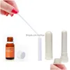 Diffuseurs d'huiles essentielles 100 ensembles de tubes d'inhalateur nasal vierges d'aromathérapie d'huile colorée avec des mèches de coton de haute qualité Cpa5921 Dhz4I