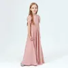 Sukienki dla dziewczynek różowy kwiat na wesele Prom Princess Elegant Dress Women Wedding Party First Komunion Girls