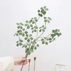 Decorative Flowers Artificial Green Plants Fake Long Branch Leaves For Home Wedding Indoor Garden Decoration Vase Living Room Table DIY