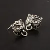 Dingle örhängen verklig S925 Sterling Silver Lucky Bless Pixiu Stud Woman Man Gift