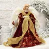 Decorative Objects Figurines Standing Treetop Figurine Angel In Gown Home Table Decoration Room Decor Statue Accessories Desk 231219