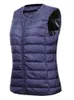 Gilet da donna Autunno Inverno Donna Gilet senza maniche Giacca ultra leggera Piumino d'anatra bianca Gilet corto femminile Oversize S-8XL