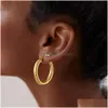 Pendant Necklaces Pavoi 14K Gold Plated Solid 925 Sterling Sier Post Flat Back Stud Earrings For Women Cartilage Helix Piercing Cubi Dhswh