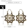 Dangle Chandelier Vintage Gold Silver Color Metal Dangle Hollow Earrings for Women Geometric Carved Ethnic Earring Indian Jewellery BrincoL231219