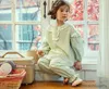 Pyjamas Enfants mignons Ensembles de pyjama vert menthe en coton pour enfants. Ensemble de pyjamas à volants pour tout-petits pour fille et garçon vêtements de détente. Vêtements pour enfants