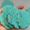 5pcs Turquoise plaat turquoise steen cabochon kaart plaat vorm aderen platte nuggets kraal vinden 30-100mm4 hoge kwaliteit2771