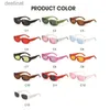 Lunettes de soleil 2023 petites lunettes de soleil rectangulaires UV400 Protection couleur bonbon lentille lunettes de soleil lunettes femmes été cyclisme décoration extérieure L231219