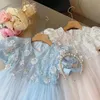Girl's Dresses Girls Tutu Dress Summer Sequined Embroidery Toddler Kids Dresses Baby Fashion Clothes Ball Gown 2-8Y