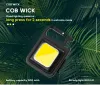 Mini tragbare Tasche USB wiederaufladbare Taschenlampe COB Arbeitslicht LED Schlüsselanhänger für Outdoor Notfall Camping Korkenzieher Angeln 12 LL