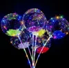 Bobo Ballons Transparent LED Light Up Ballon Nouveauté Éclairage Hélium Glow String Lights pour Anniversaire De Mariage En Plein Air événement Décorations De Fête De Noël SN4528