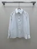 Women's Blouses Leisure Intellectual Pullover Senior Fabric Long Sleeve White Shirt