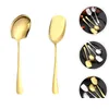 Spoons 2 Pcs Commercial Dining Room Soup Salad Servers Stainless Steel Serving Drop Delivery Home Garden Kitchen Bar Flatware Dhhvf