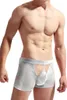 Underpants Men Sexy Underwear Boxer Shorts Soft And Comfortable Fabric Open Lace Pocket Flat Feet