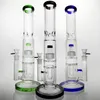 16 "glas bong rak glas vatten bong rör vatten rör två funktion kupol perc med bubbler perc 18mm fog glasbongs rör bong