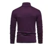 Herrenpullover verspottet hoher Kragen Pullover Tops Herbst Winter Winter Farbe Männer Pullover gestrickt warm männlich