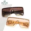 Sunglasses 2023 Fashion Square Men Women Shield Goggle Gradients Lens D Logo Frame Designer Sun Glasses UV400