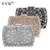 Lady Diamond Wedding Evening Vrouwen koppeling Ronde tas mode portemonnees en handtassen crossbody feest schoudertassen goud zilver zwart 20216G