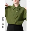 Damesblouses XEJ Groene Tuniekblouse Dames 2023 Luxe Designer Mode Elegante Herfst Lente Kleding Dames Korea