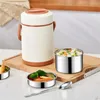 Vaisselle boîte à déjeuner isolée sous vide pot à large bouche soupe anti-fuite Thermo Bentos