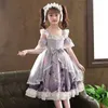 Girl's Dresses Summer Lolita Child Costume Kaii Girls Casual Midi Dress Children Dresses For Teens Party Princess Sundress 12 13 15 Year Old