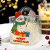 Confezione regalo 4 pezzi scatola in PVC trasparente Babbo Natale albero di Natale sacchetto di caramelle di mele di Natale festa dell'anno 2024 decorazioni per imballaggi per bambini