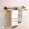 Badrumsvaskar kranar europeisk stil koppar antik handduk bar rack hårdvarutillbehör dubbel stav
