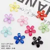 Nail Art Decorations 20PCS Kawaii Pink White Resin Small Flower With Rhinestone Cute Full Sky Star Five Petal Flowers Decoration Charm Gems