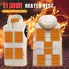 Herenvesten 11 gebieden Verwarmd vest voor heren Dames Verwarming Donsjack Opladen via USB 3 versnellingen Temperatuurregeling Winter Warm Buitensportkleding 231218