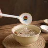 Colheres Colher de Sopa de Cerâmica Japonês Long Handle Talheres Comer Cozinha Cozinhar Utensílio Ferramenta Colher de Chá para Kicthen