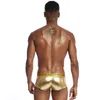 UNDUPTS MEN GOLDS LOKİNİ PATENT DERİ UYARI U DÜŞÜCÜ KOUP BOXERS ALI KAPLI NEFRABİLİR SEÇİM DANS ŞORKLARI Sıkı Bikini Kayma