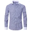 Men's Casual Shirts Men Bu Chemise French Cufflinks Suit Collar Korean Version Slim Fitting Shirt Long Sleeve Tuxedo Party We