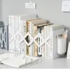 Decoratieve objecten Beeldjes Uittrekbare boekensteunen voor planken Boekenstandaard Set Verstelbare boekenplank met pennenhouder Bureau Kantoor 231219