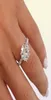 Modna srebrna biżuteria prosta design okrągły cyrkon ślub ślubny pierścionek zaręczynowy dla kobiety pierścieni 4422236
