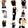 Summer Tank Top Kobiety bez rękawów Szybki wyschnięcie potu-a-ażsorbujące oddychające w oddychaniu Kamis Designer Tank Top Top Kamizelka jogi