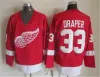 Vintage Detroit Throwback Red Wings Hockey 93 Йохан Франзен Джерси Ретро 31 Кертис Джозеф 91 Сергей Федоров 40 Хенрик Зеттерберг 33 Крис Дра 22