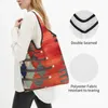 Bolsas de compras con impresión Vintage turco Kilim Navajo tejido azteca textil Tote portátil Shopper Boho étnico persa Tribal bolso