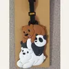 Accessori per parti di borse Orsi dei cartoni animati Panda Etichetta per bagagli Gel di silice ID valigia Porta indirizzo Donna Uomo Etichetta portatile per imbarco bagagli 231219