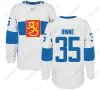 2016 Puchar Świata Hokeja Finlandia Drużyna Jersey Rinne Laine Korpikoski Donskoi Pokka Aho Koskinen Lepisto Men Men Youth Custom Hoceky Jerseys 12