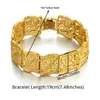 Charme Pulseiras Pulseira Larga 22mm 14k Amarelo Ouro Chain Link Chunky Pulseiras Bangles para Mulheres Jóias Vintage Flor Grande Gota Deliv Dhzfl