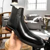 ブーツ高級メンチェルシーレザーファッションワークアウトドアハイエンド本物の快適な足首の男性靴5A 231218