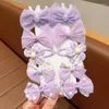 Accesorios para el cabello 10 unids/set niños malla encaje arco horquilla dulce flor mariposa corona Clips princesa niñas pasadores laterales