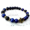 Beaded Sn0295 Fashion Design Jewelry Lapis Lazi Hamsa Bracelet Lava And Man Good Luck Bracelet282F Drop Delivery Jewelry Bracelets Dhzpr