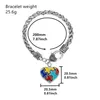 Браслеты-подвески Моя Форма Эмаль Осведомленность об Аутизме Головоломка Сердце Коготь Омара Модный Браслет Браслеты Мужчина И Женщина12758