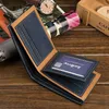 New Men's Wallets Quality Pu Leather 3 Deep Colors 3 Folds Vintage Design ID Credit Card Holder Purse Wallet Carteira Masculi299k